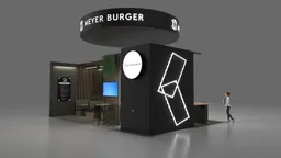 20x30 Island booth design by Reaction Space